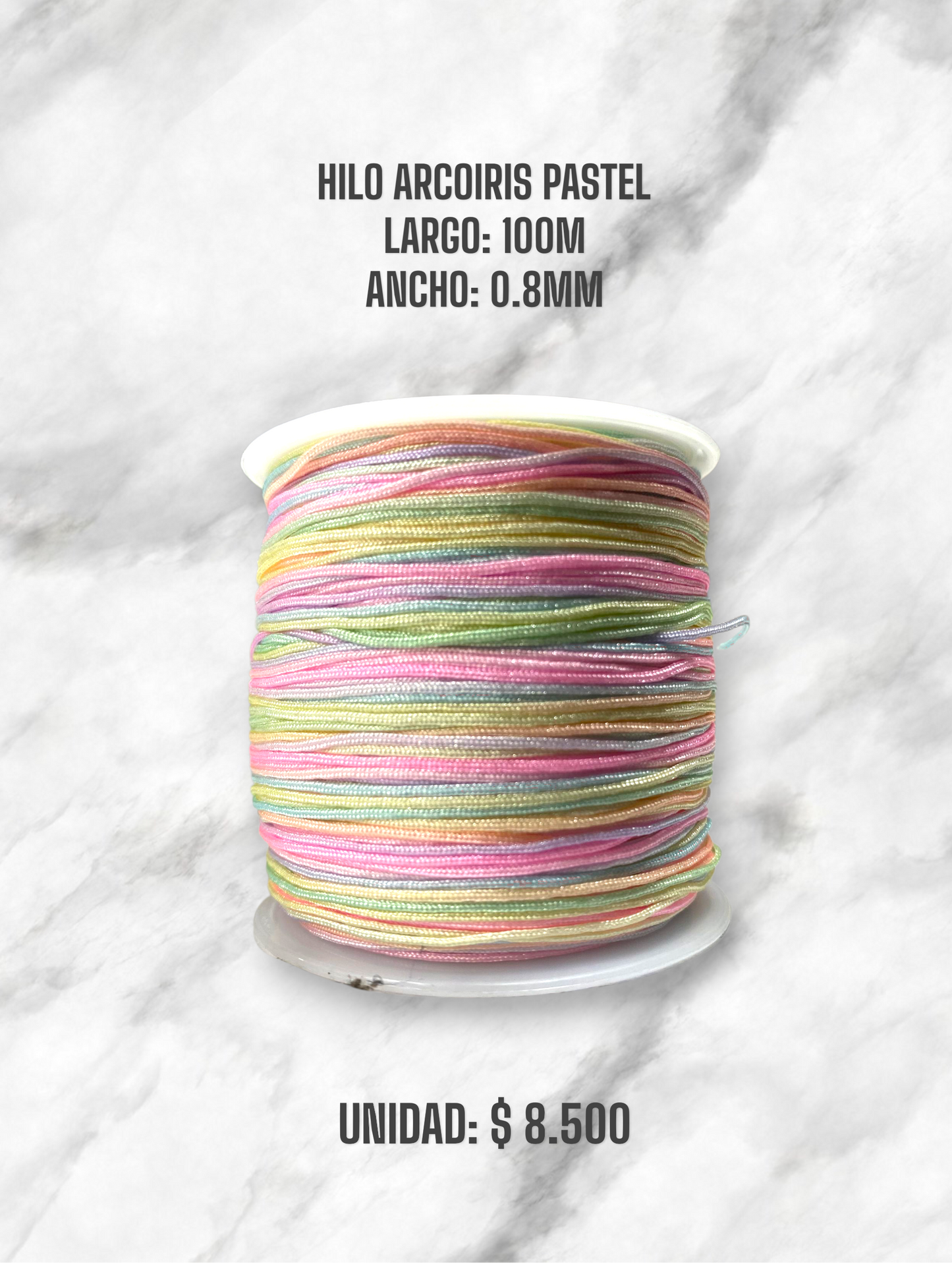 HILO ARCOIRIS PASTEL 0.8MM 100M