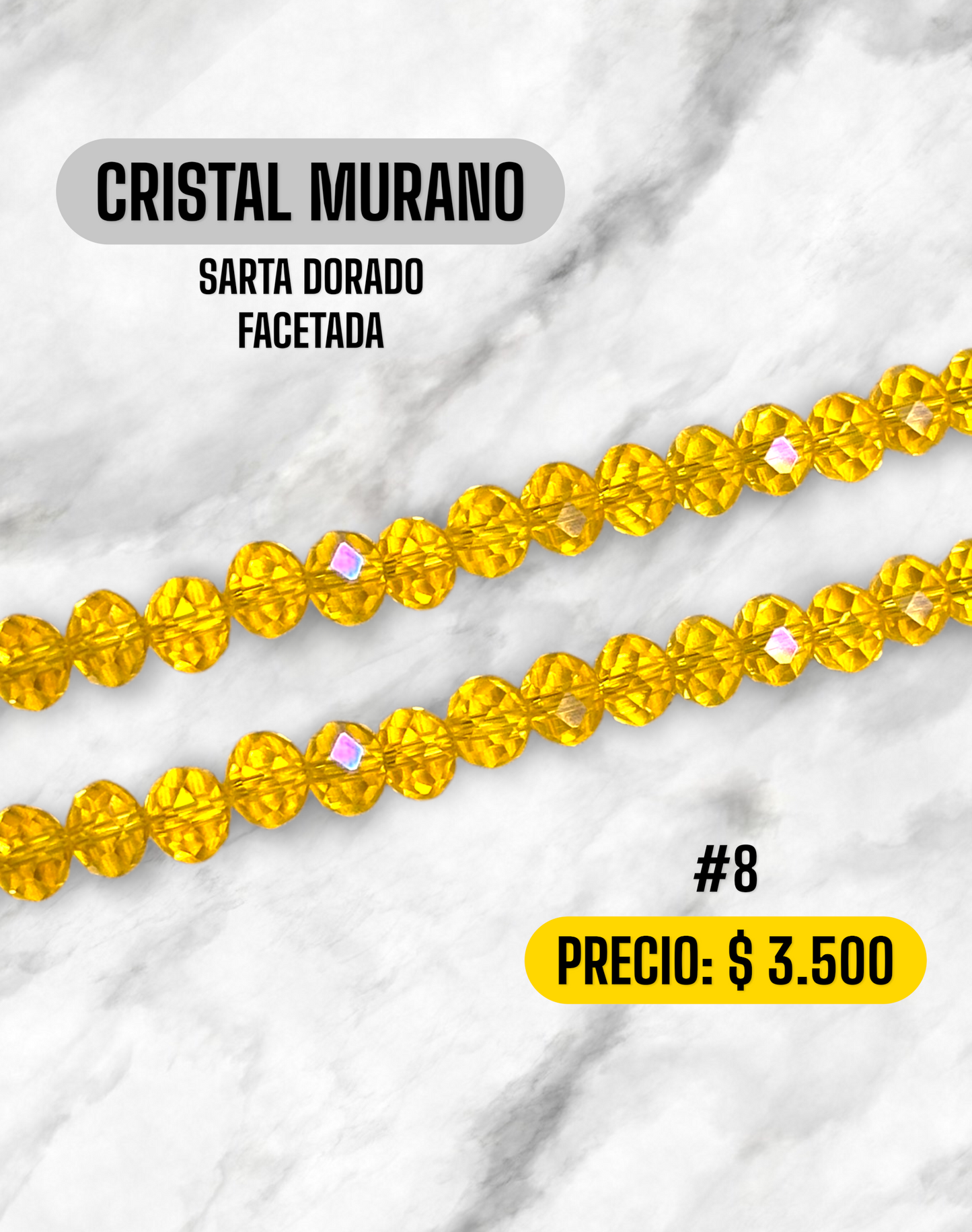 CRISTAL MURANO DORADO