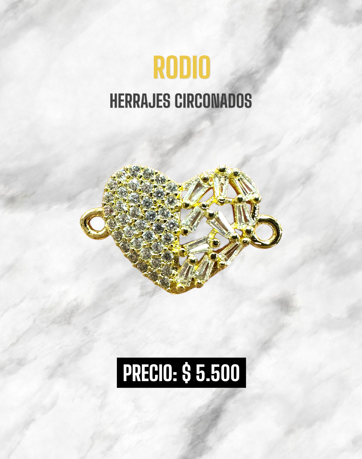 HERRAJES CON CIRCONES RODIO