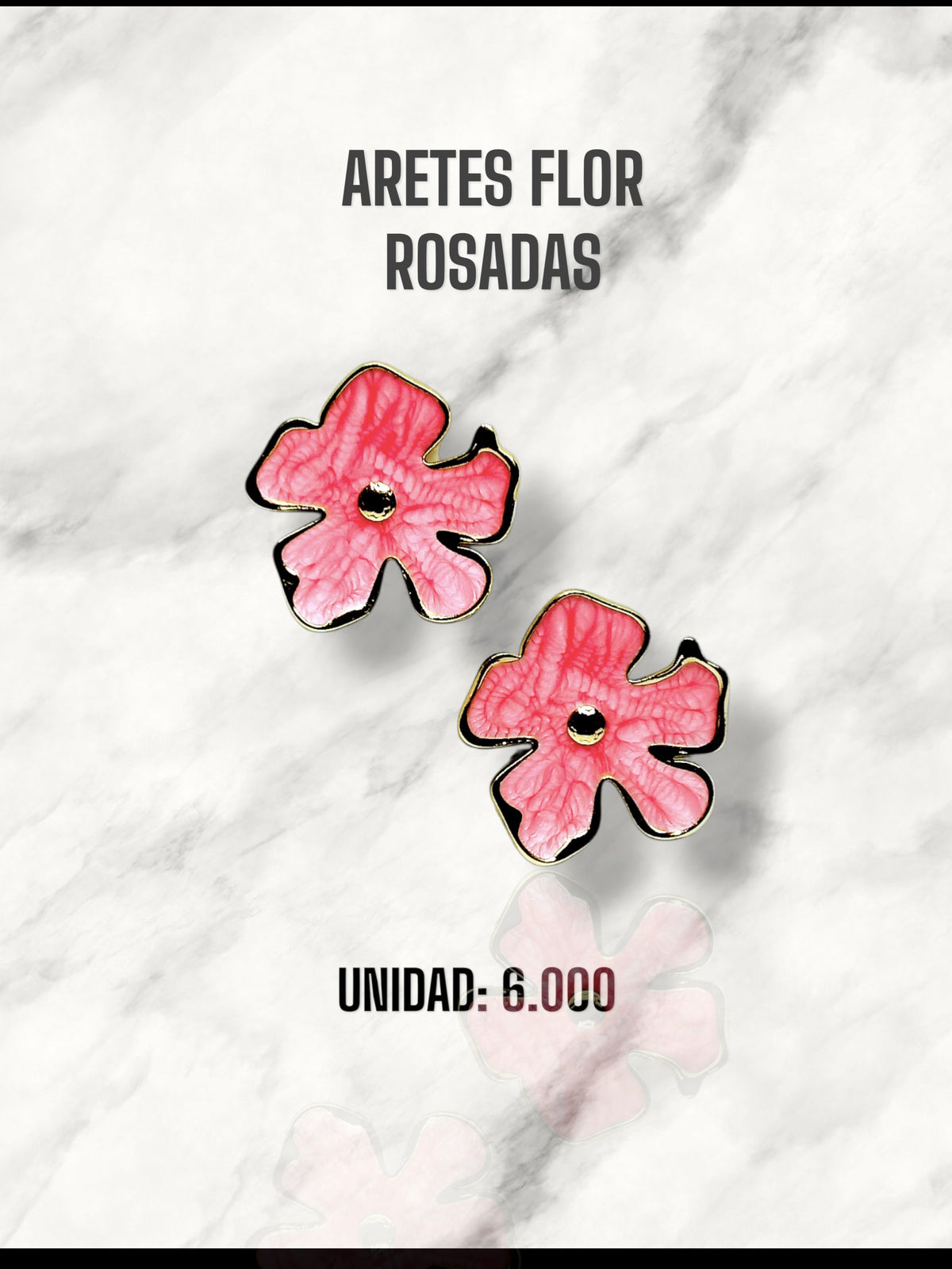 ARETES FLOR ROSADO
