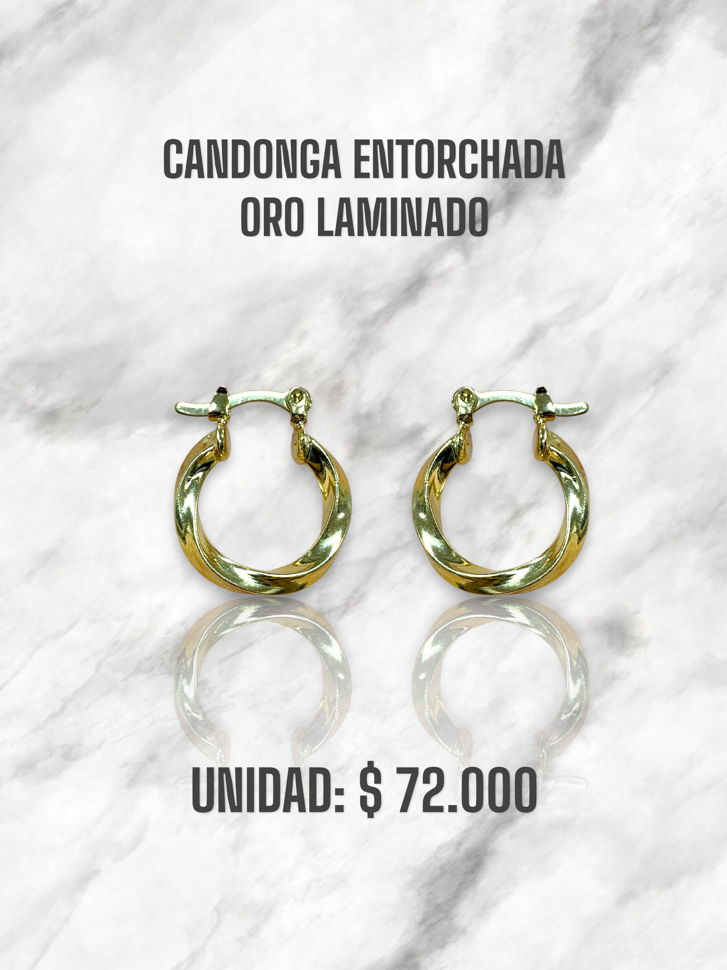 CANDONGA ENTORCHADA ORO LAMINADO