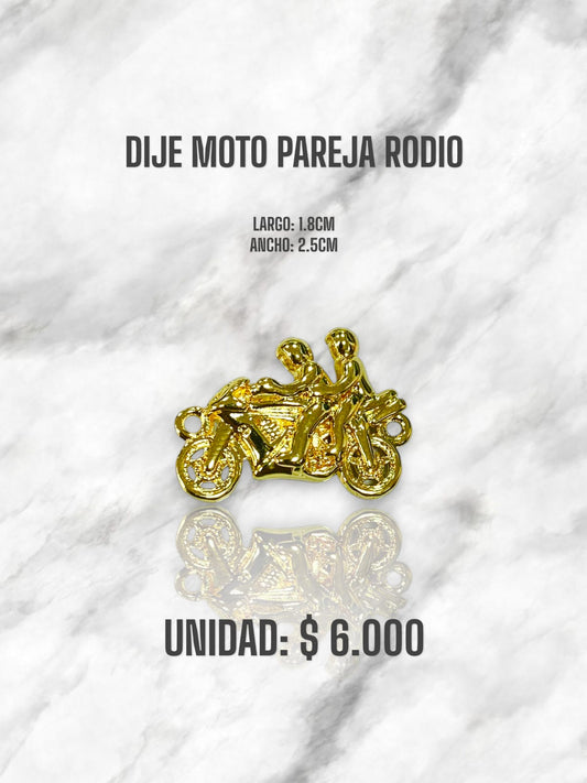 DIJE MOTO PAREJA RODIO