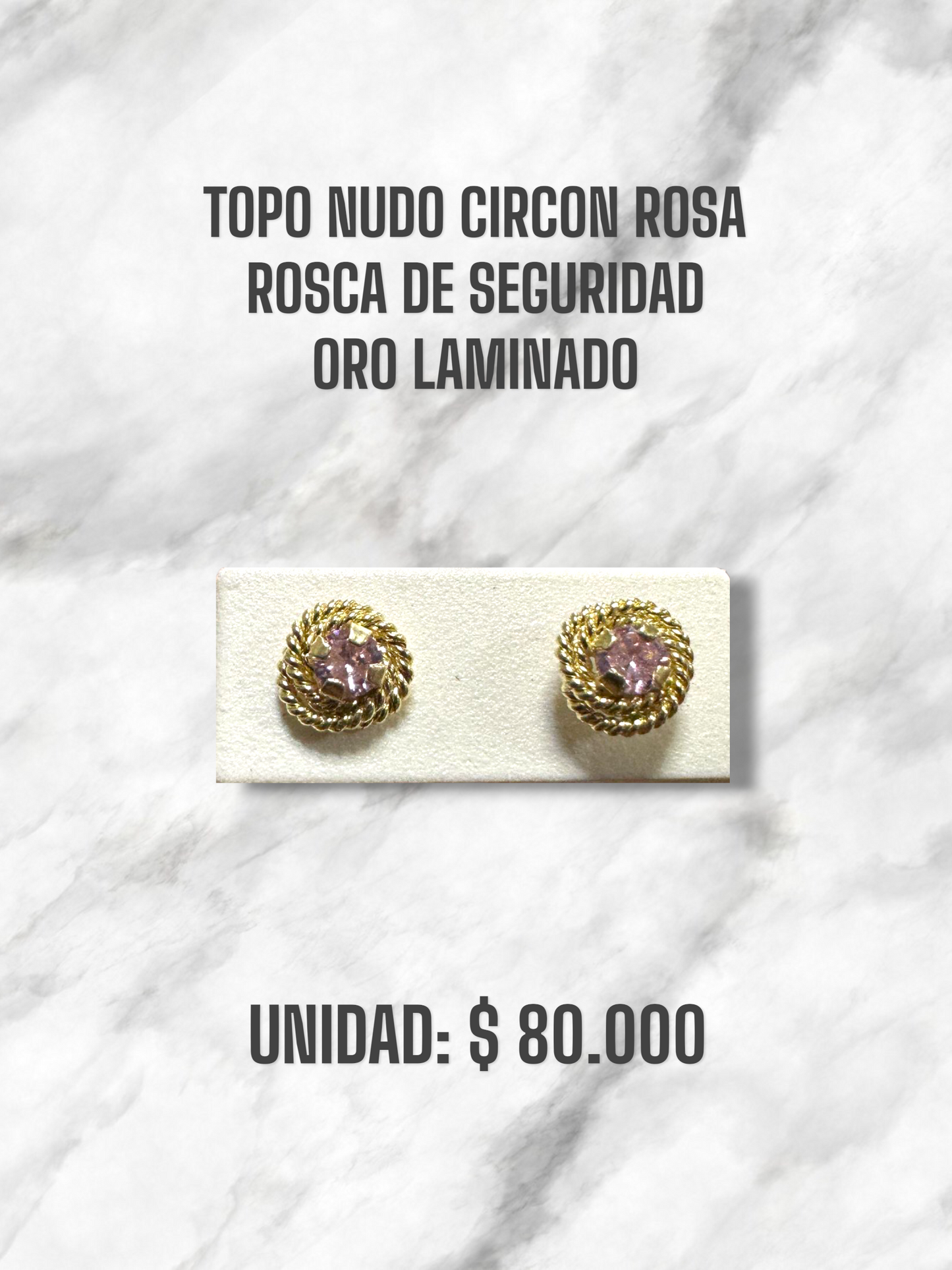 TOPO NUDO CIRCON ROSCA S. ORO LAMINADO