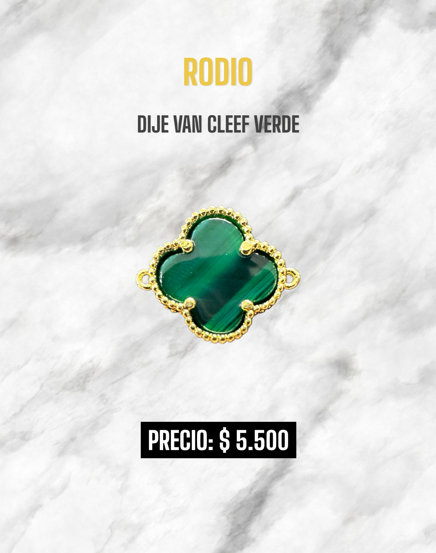 DIJE VAN CLEEF VERDE RODIO