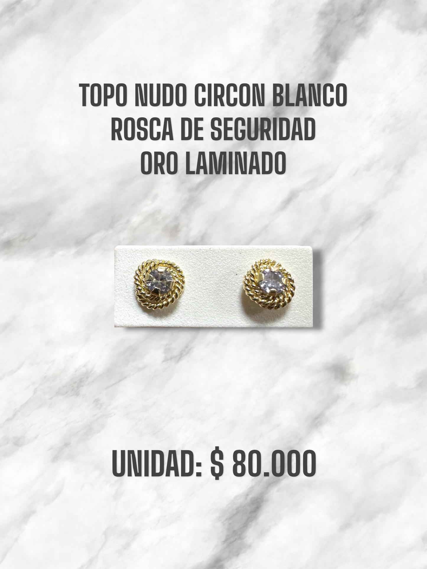 TOPO NUDO CIRCON ROSCA S. ORO LAMINADO