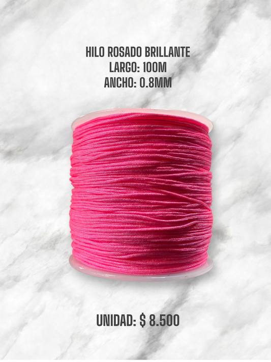 HILO ROSADO BRILLANTE 0.8MM 100M