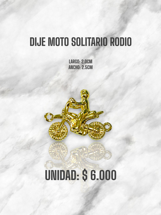 DIJE MOTO SOLITARIO RODIO
