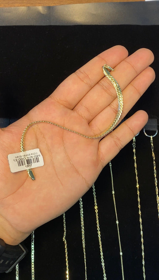 PULSERA SERPIENTE 20CM RODIO