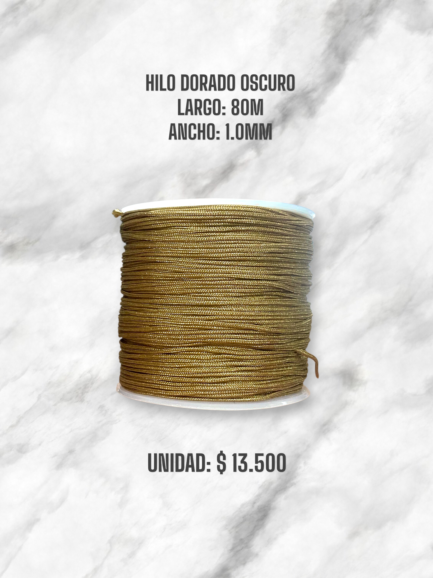 HILO DORADO OSCURO 1.0MM 100M