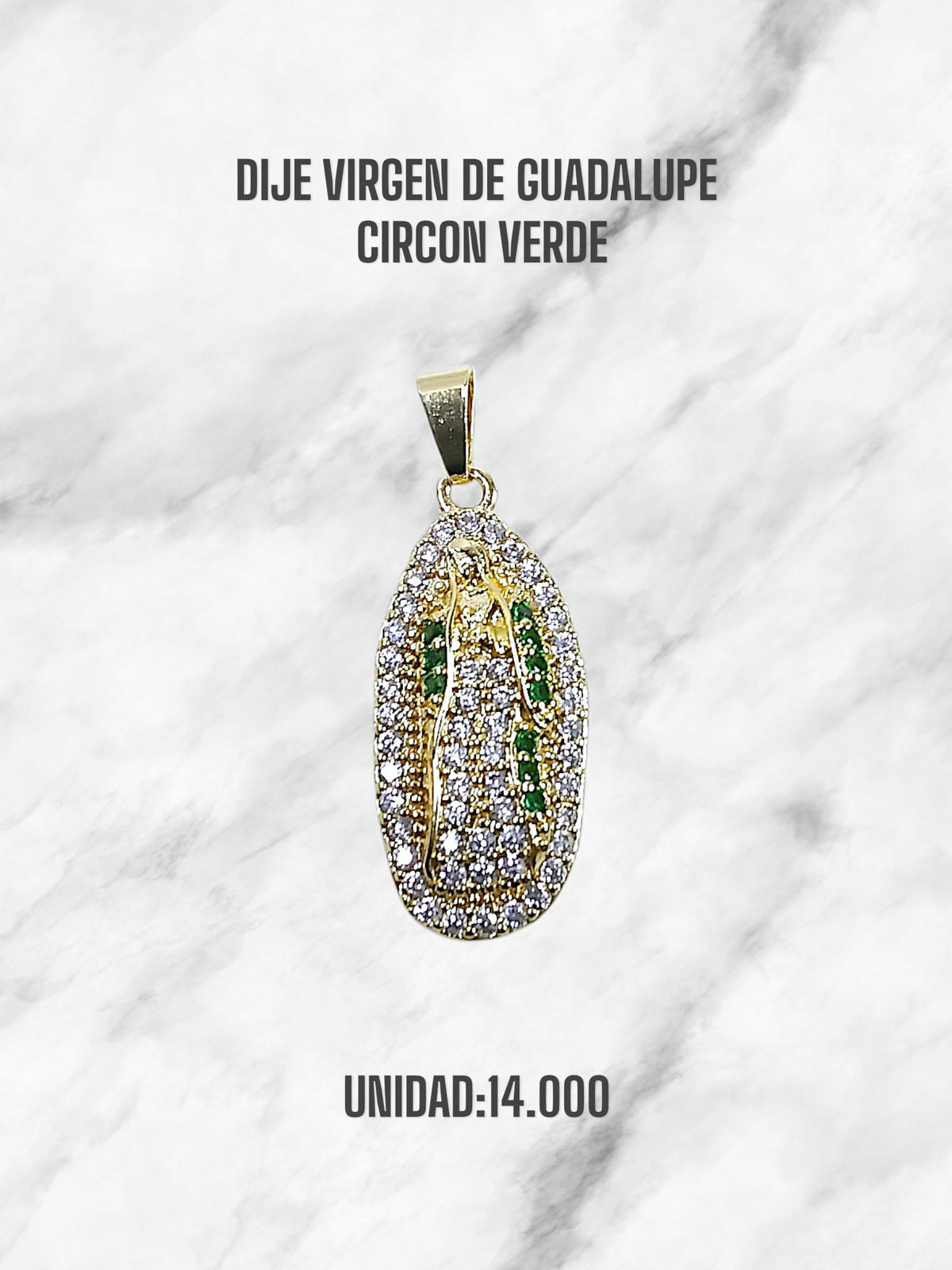VIRGEN DE GUADALUPE CIRCON VERDE
