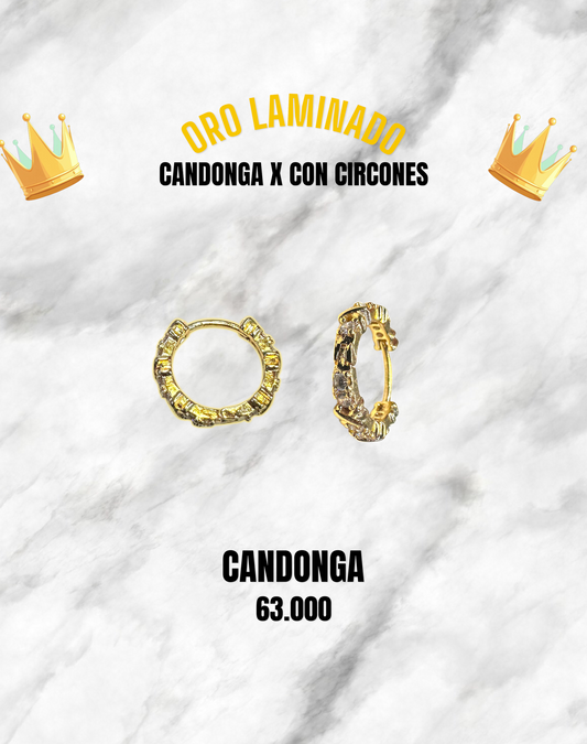 CANDONGA X CON CIRCON ORO LAMINADO
