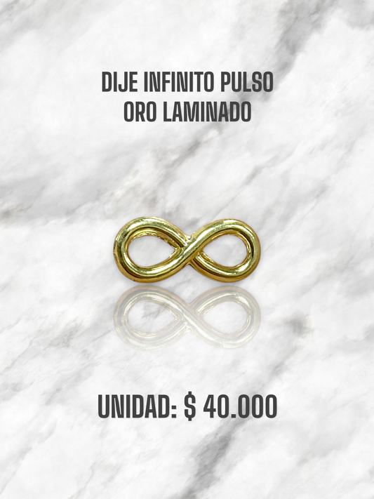 DIJE INFINITO PULSO ORO LAMINADO
