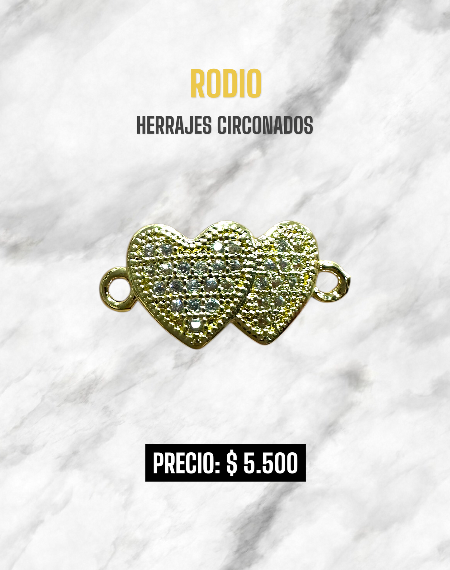 HERRAJES CON CIRCONES RODIO