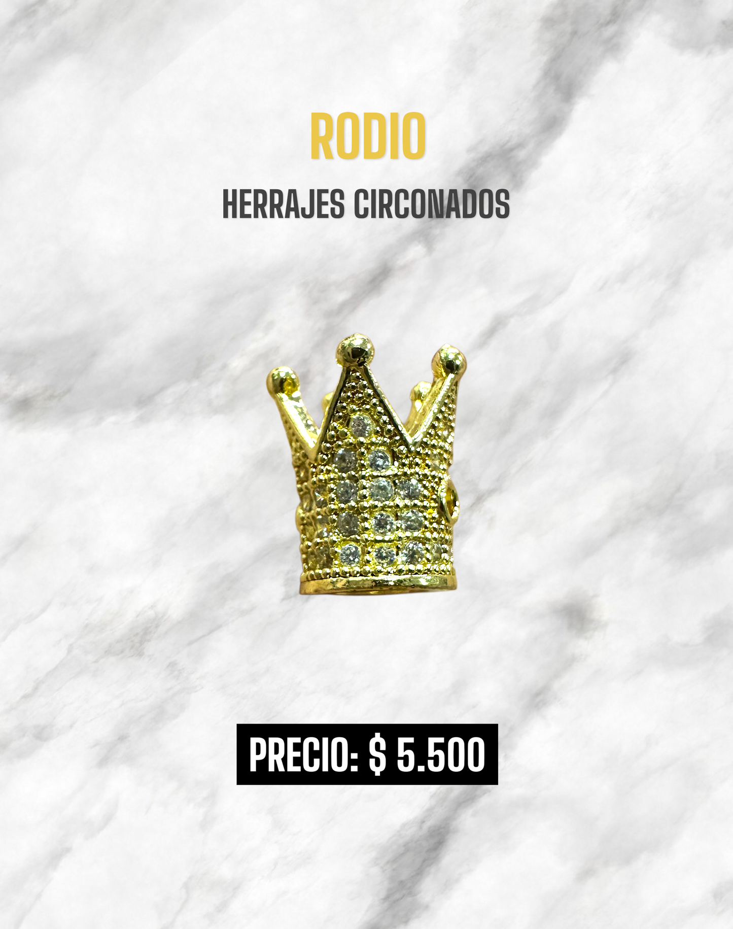 HERRAJES CON CIRCONES RODIO