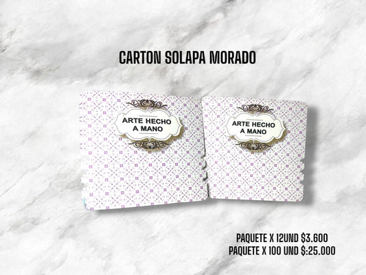 CARTON SOLAPA MORADO