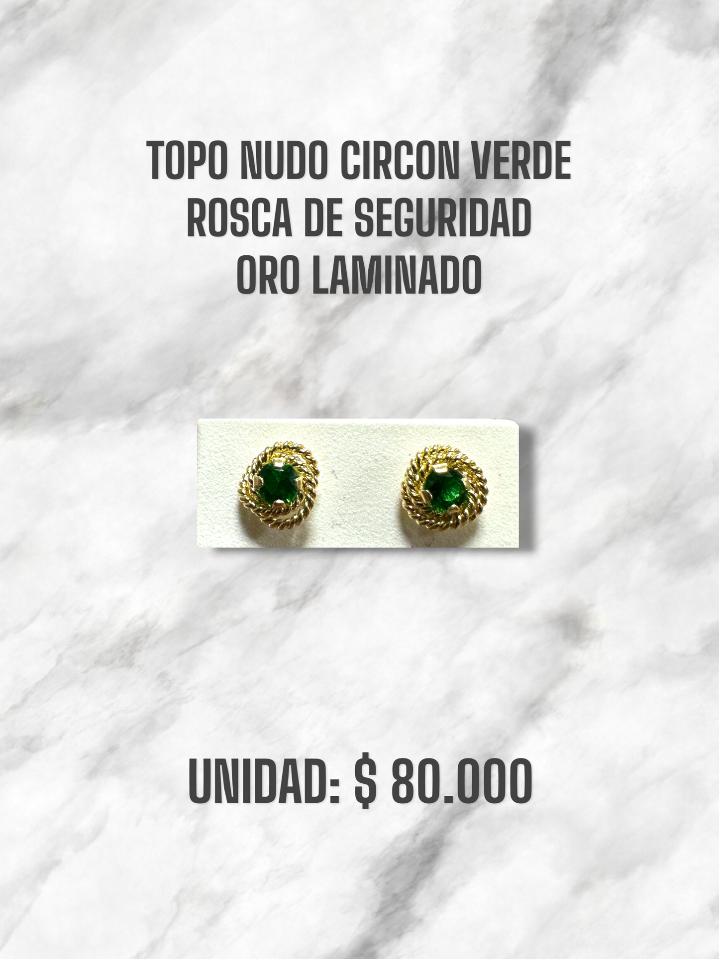 TOPO NUDO CIRCON ROSCA S. ORO LAMINADO