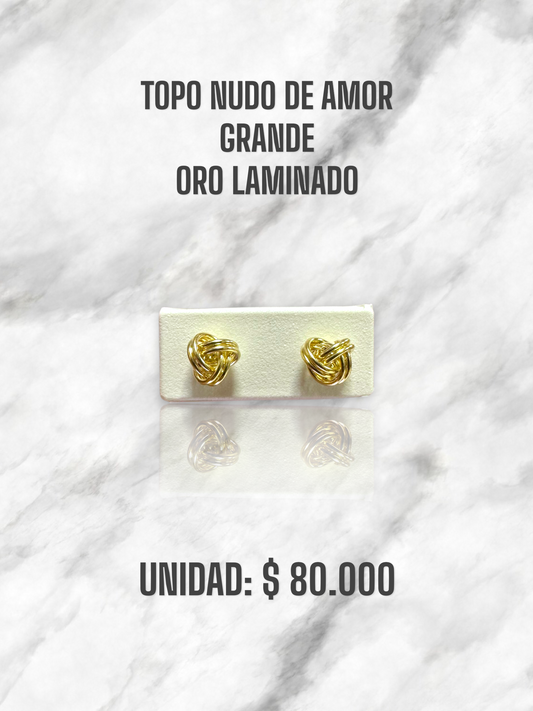 TOPO NUDO DE AMOR GRANDE ROSCA S. ORO LAMINADO