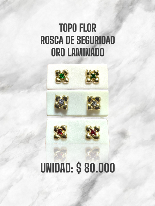 TOPO FLOR ROSCA S. ORO LAMINADO