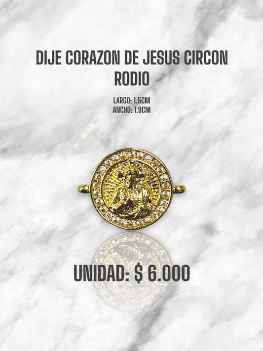 DIJE CORAZON DE JESUS CIRCON RODIO