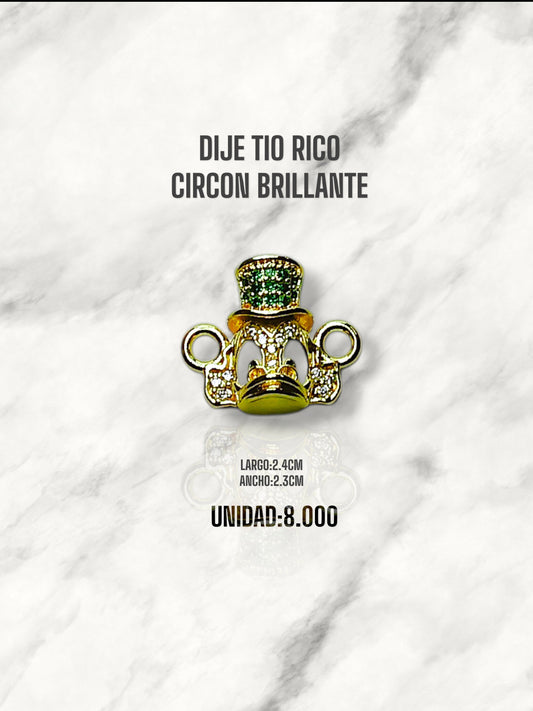 DIJE TIO RICO CIRCON BRILLANTE