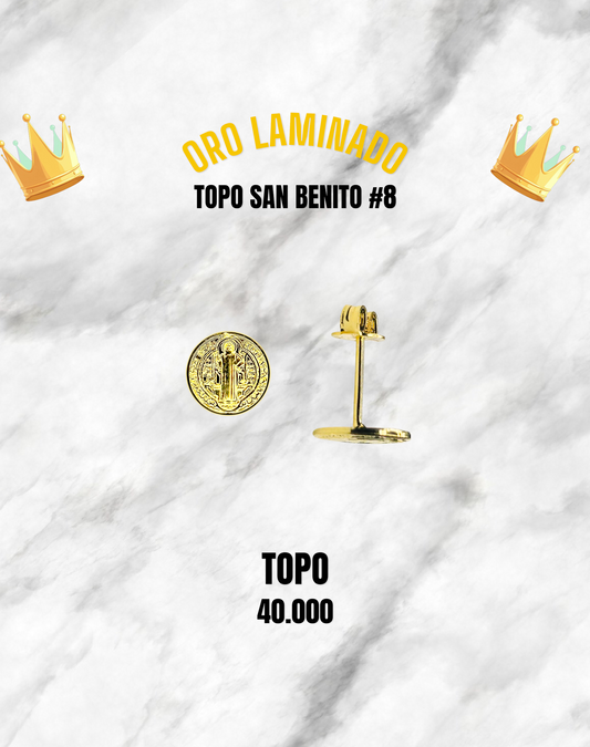 TOPO SAN BENITO #8 ORO LAMINADO