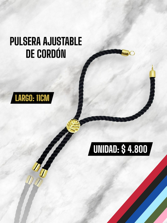 PULSERA AJUSTABLE DE CORDÓN NEGRO