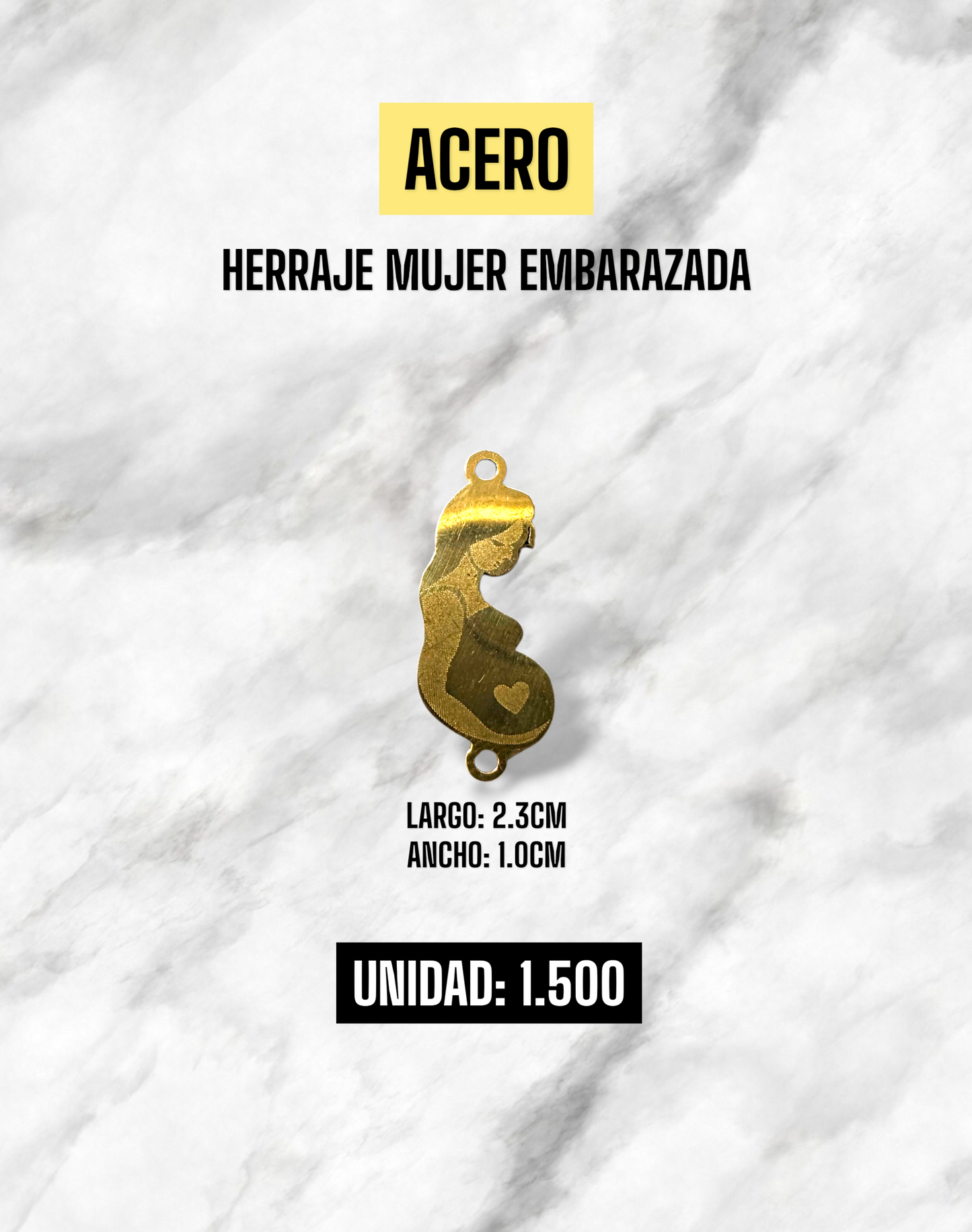 HERRAJE MUJER EMBARAZADA ACERO