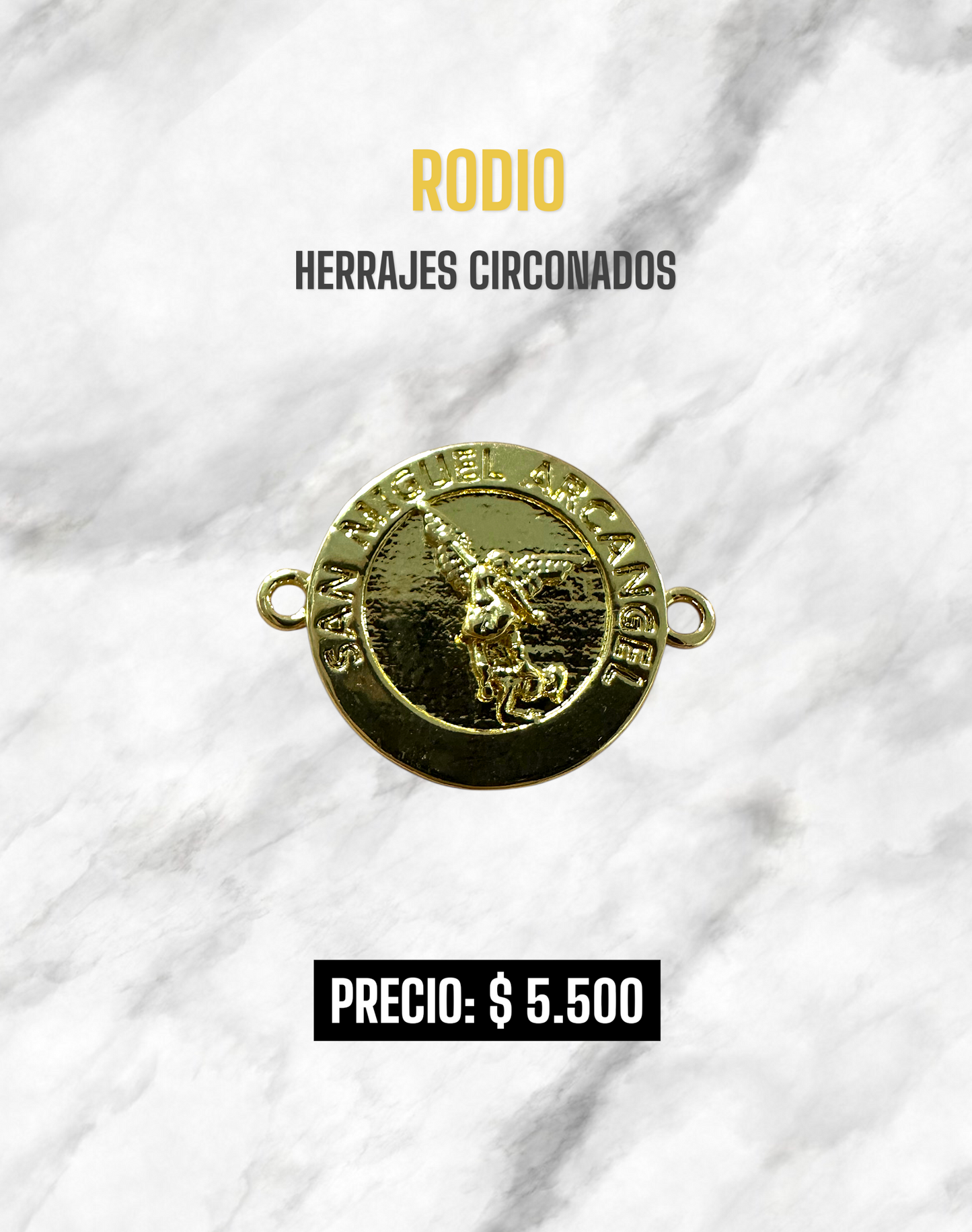 HERRAJES CON CIRCONES RODIO