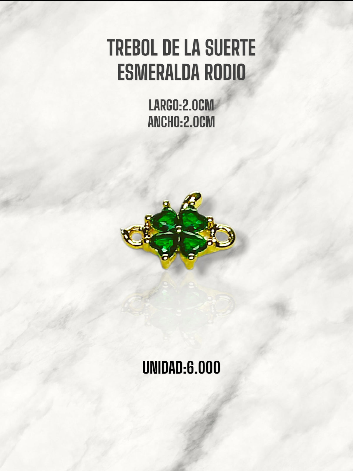 TREBOL DE LA SUERTE ESMERALDA RODIO