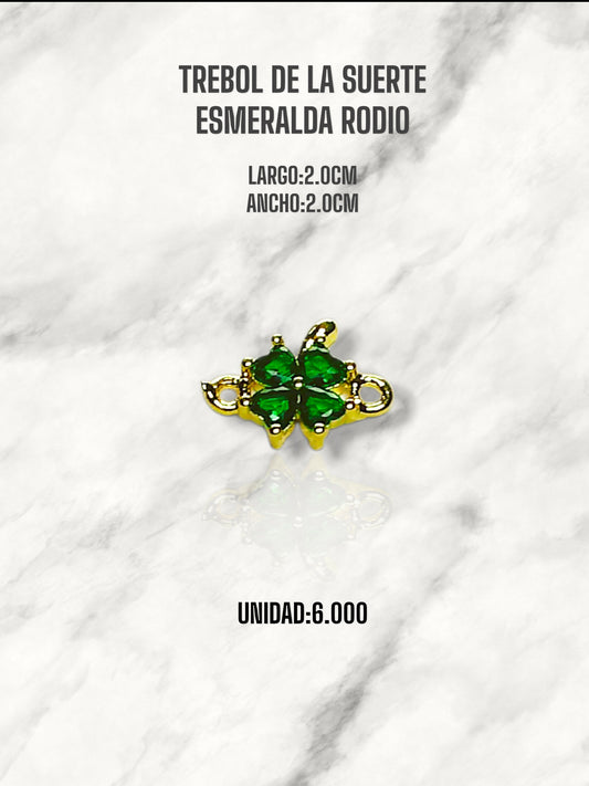 TREBOL DE LA SUERTE ESMERALDA RODIO