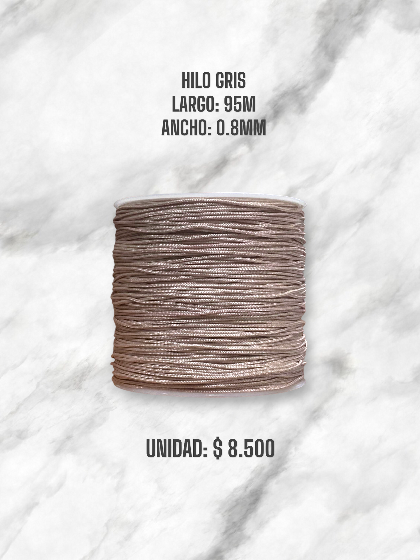 HILO GRIS 0.8MM 95M