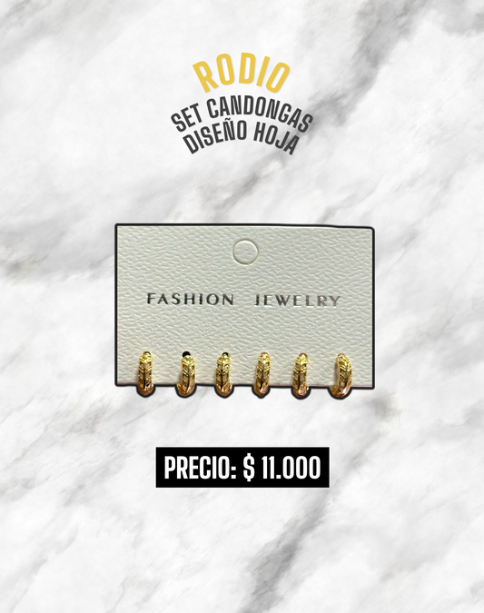 SET CANDONGAS HOJA RODIO