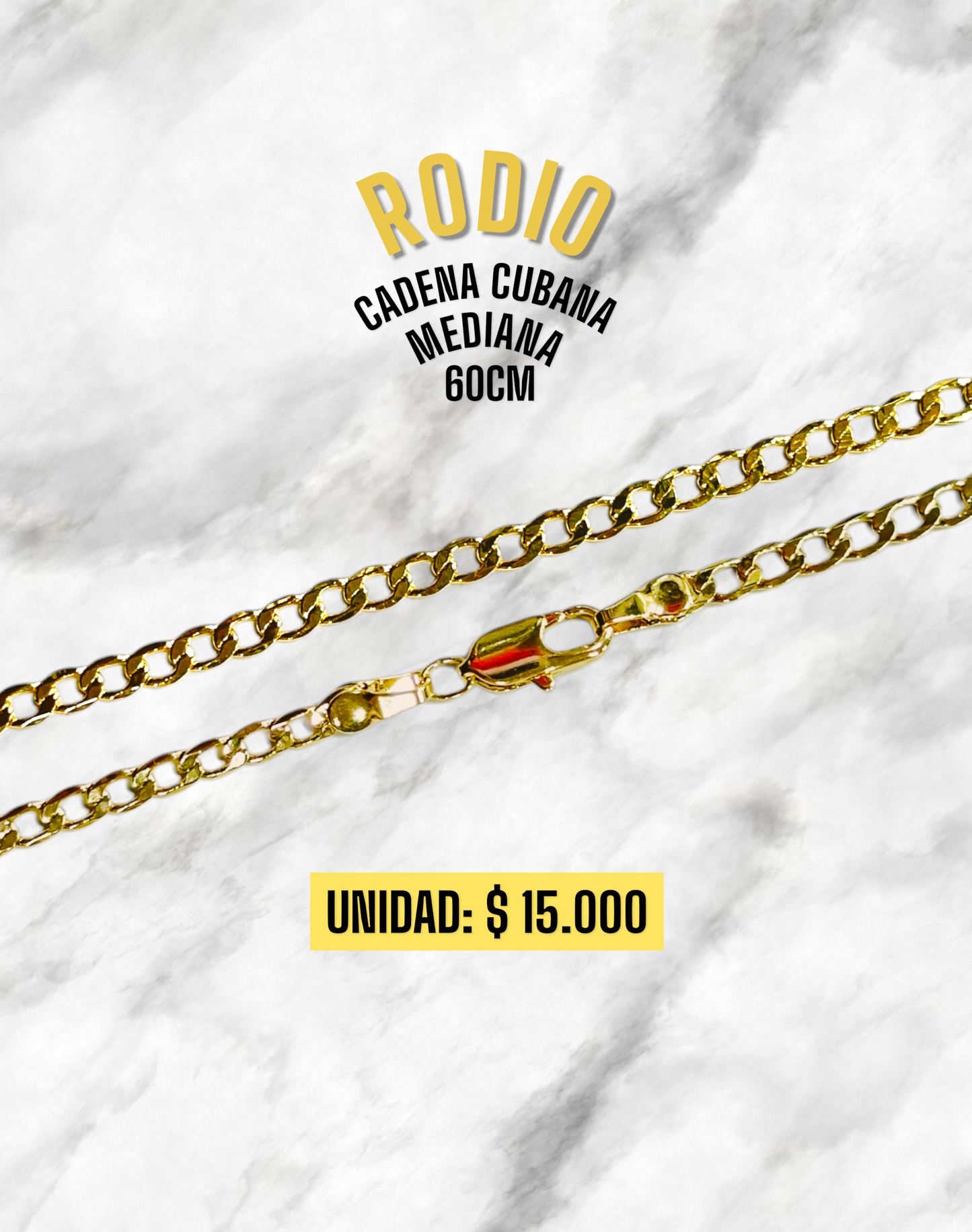 CADENA CUBANA 60CM RODIO