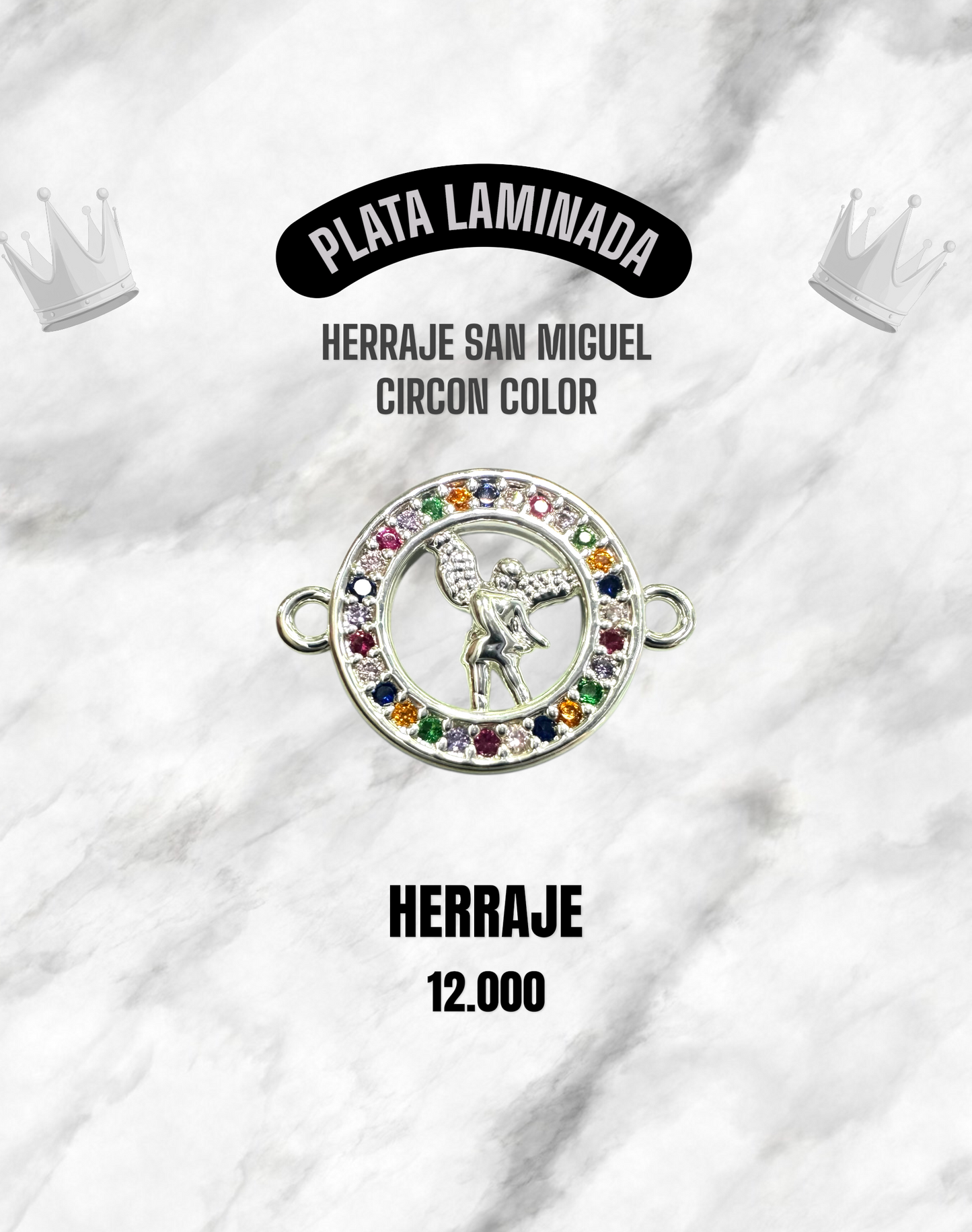 HERRAJE SAN MIGUEL CIRCÓN COLOR PLATA LAMINADA