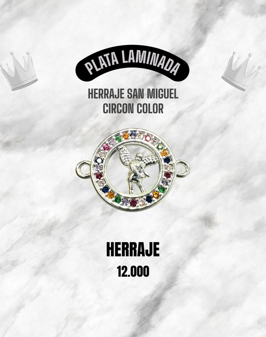 HERRAJE SAN MIGUEL CIRCÓN COLOR PLATA LAMINADA