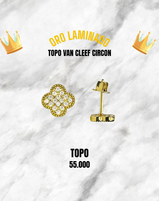 TOPO VAN CLEEF CIRCON ORO LAMINADO
