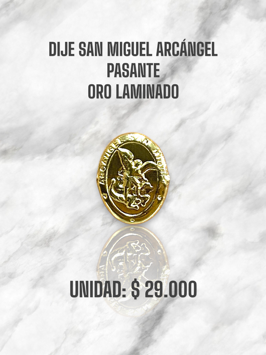 DIJE SAN MIGUEL ARCÁNGEL PASANTE ORO LAMINADO