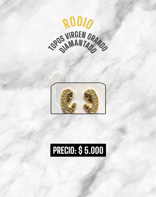 TOPO VIRGEN ORANDO DIAMANTADO RODIO
