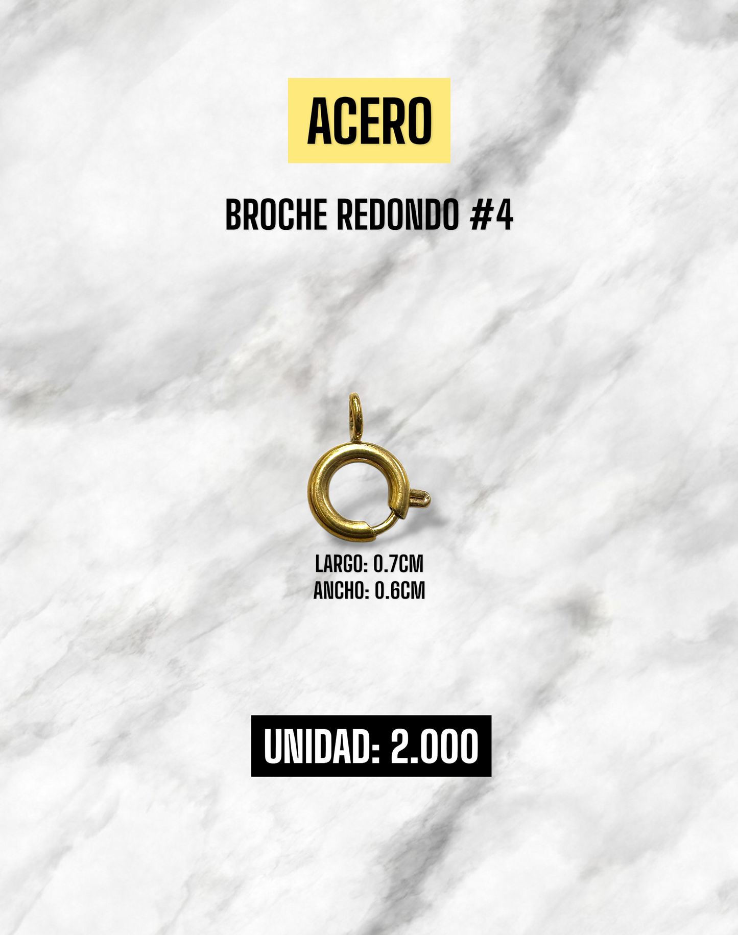 BROCHE REDONDO ACERO
