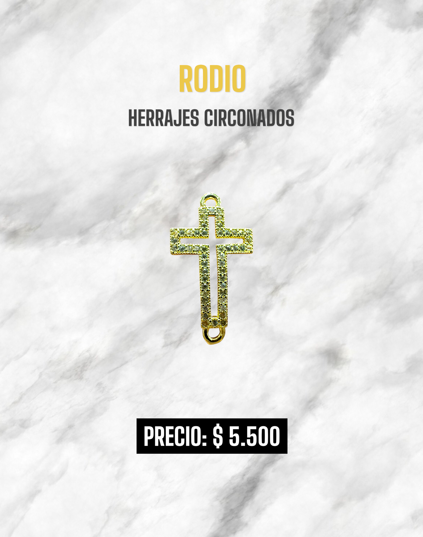 HERRAJES CON CIRCONES RODIO