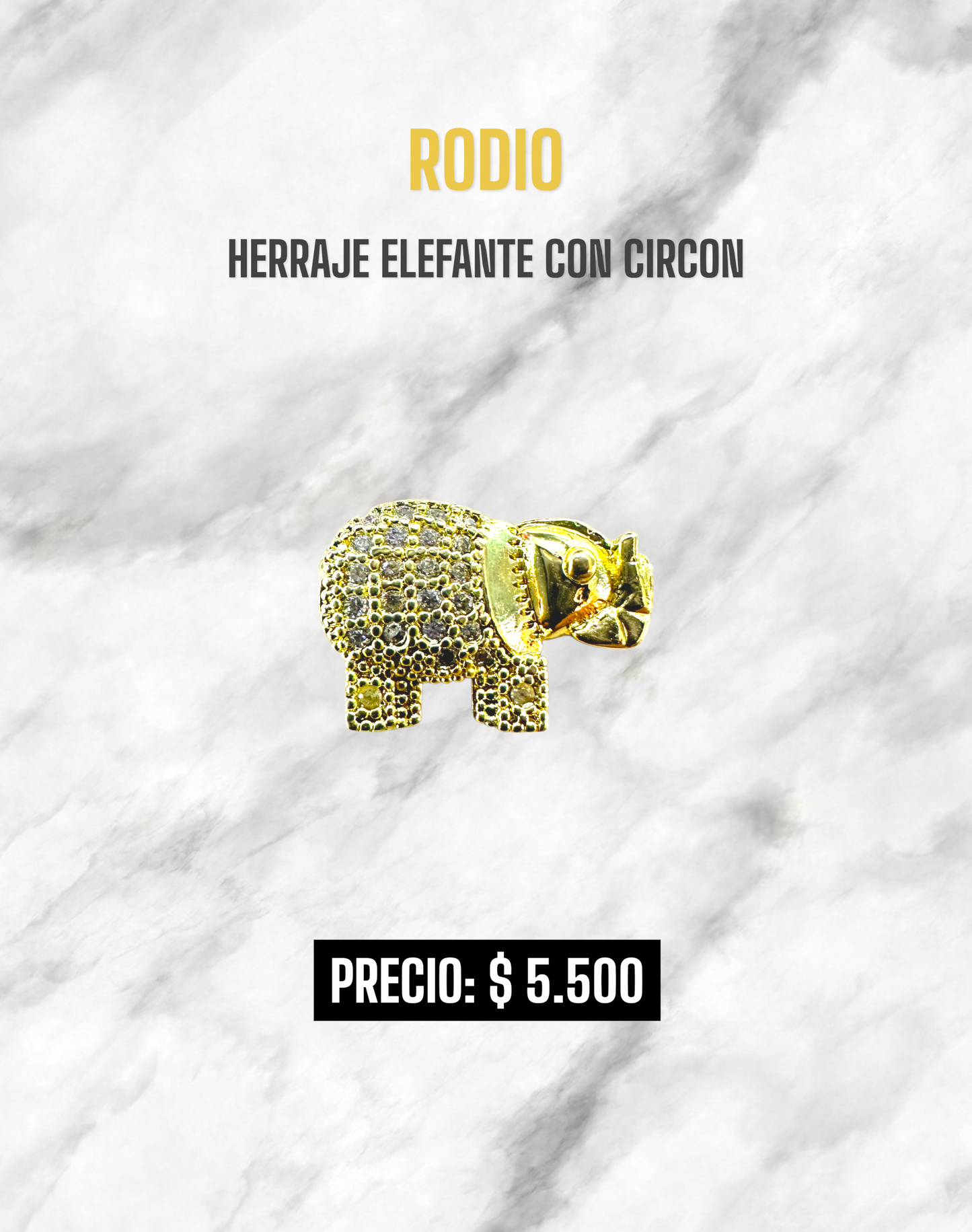 DIJE ELEFANTE CON CIRCON