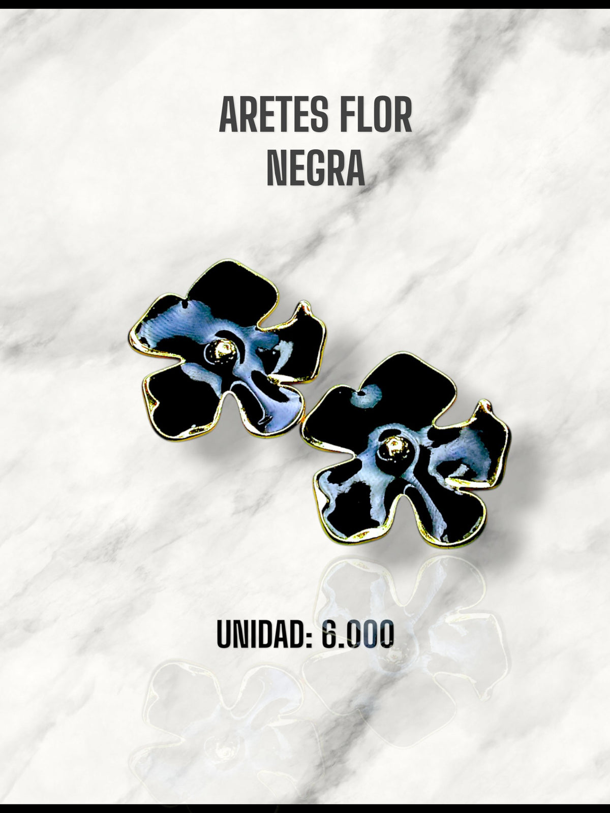 ARETES FLOR NEGRA