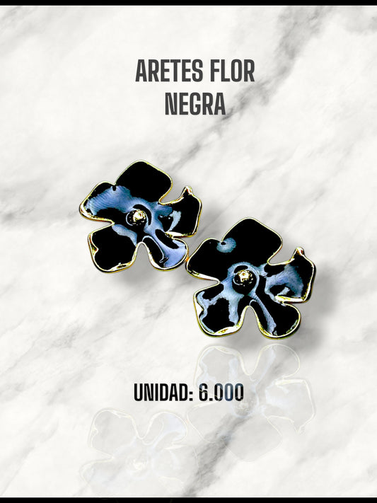 ARETES FLOR NEGRA