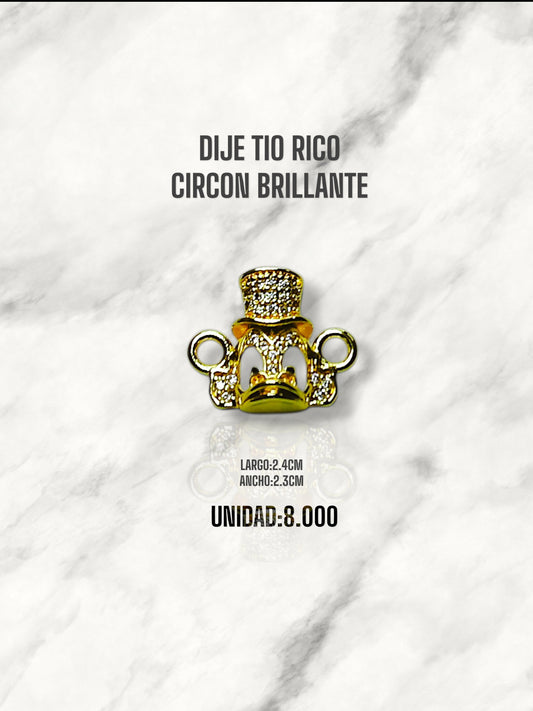 DIJE TIO RICO CIRCON BRILLANTE
