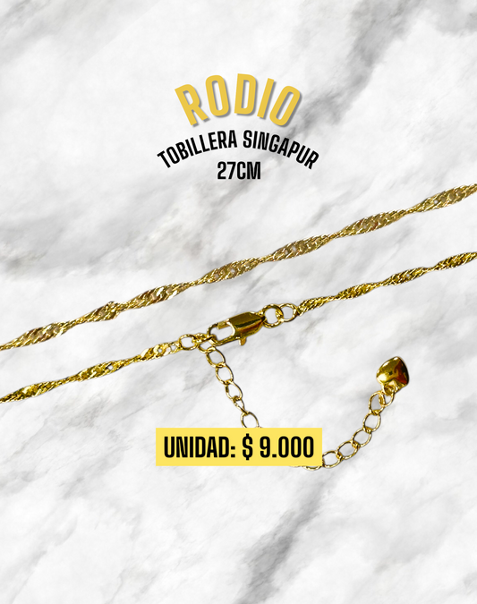 TOBILLERA SINGAPUR 27CM RODIO
