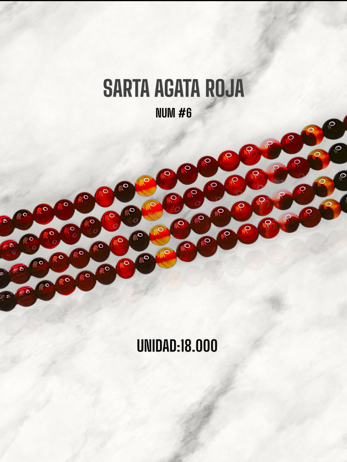SARTA ÁGATA ROJA #6