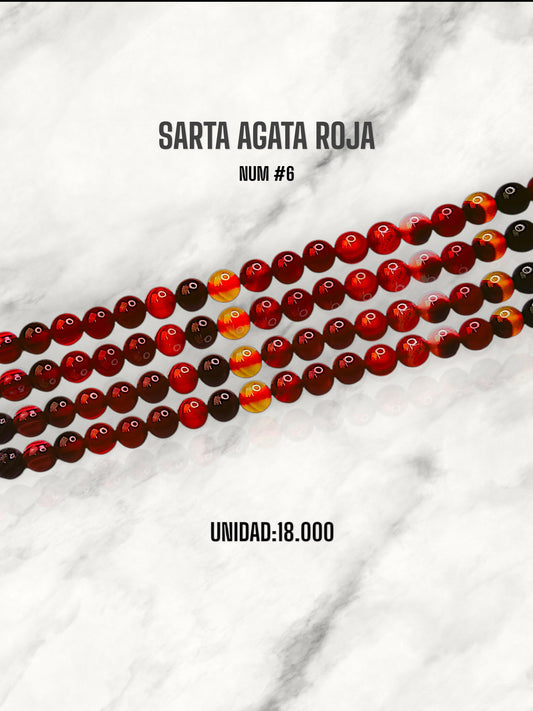 SARTA ÁGATA ROJA #6