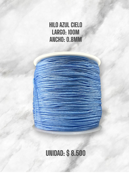 HILO AZUL CIELO 0.8MM 100M