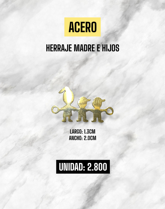 HERRAJE MADRE E HIJOS ACERO