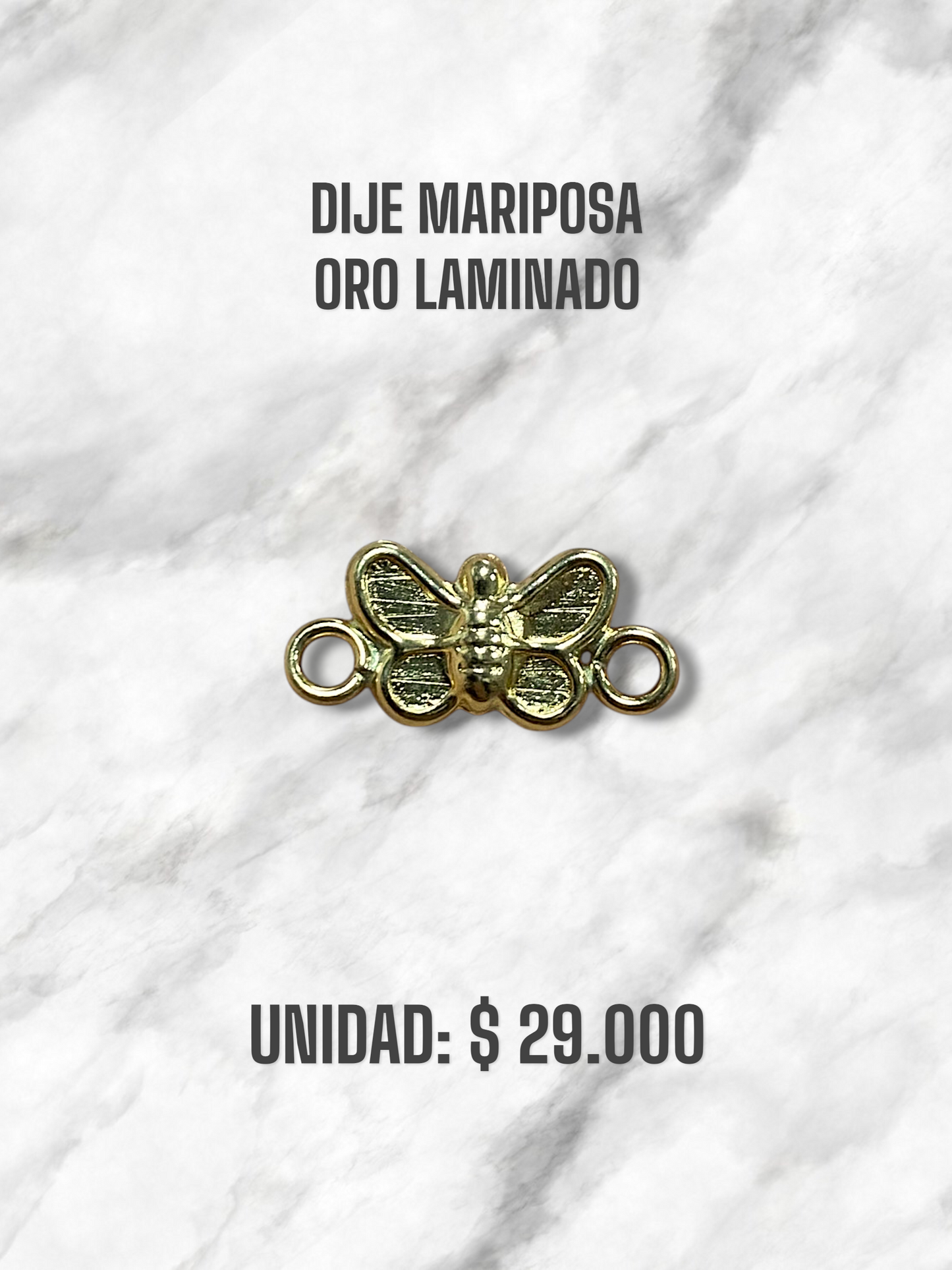 DIJE MARIPOSA PULSO ORO LAMINADO